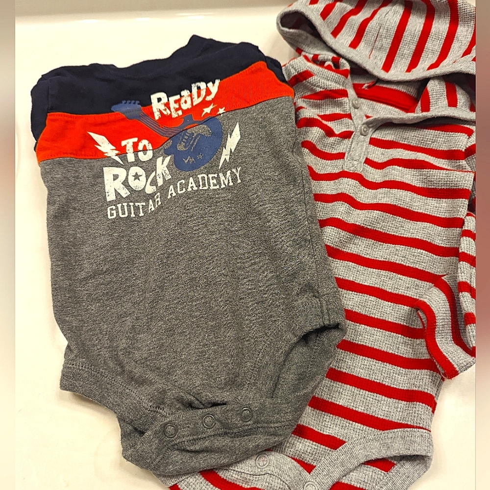 Carter's Onesies - Two One Piece Long sleeve shirts 12 months